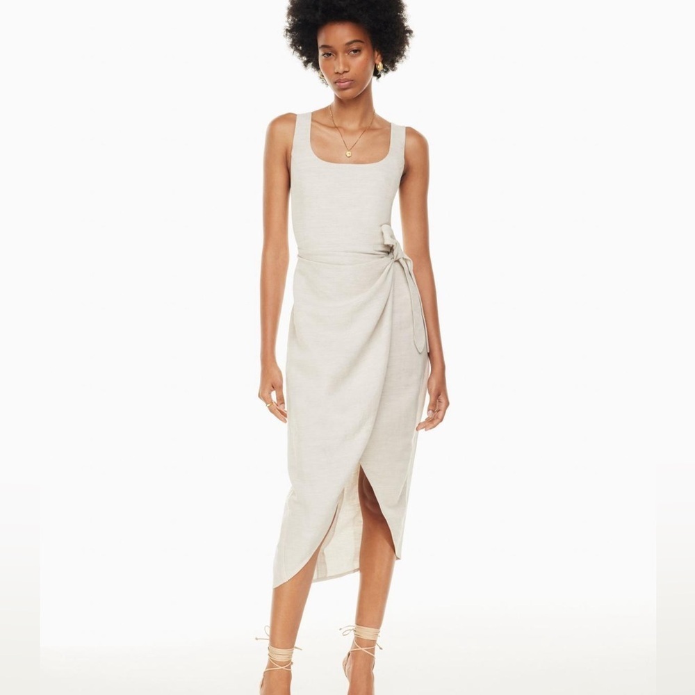 NWT,ARITZIA Wilfred,Saturn Linen Dress, ECRU, SOLD-Out On-Line,Classy, Size 6
